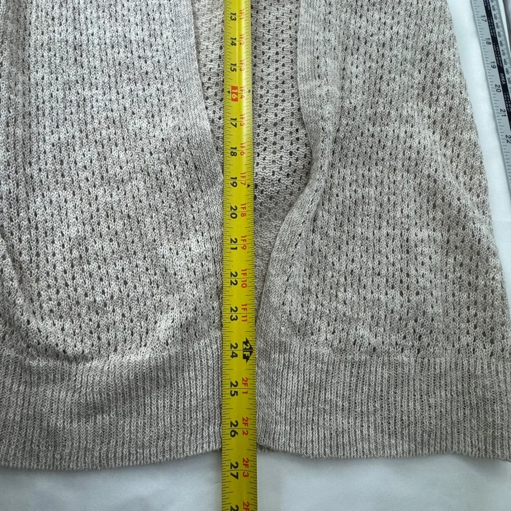 Sigrid Olsen Women Open Knit‎ Hooded Cardigan Coastal Sweater Beach Preppy Sz M